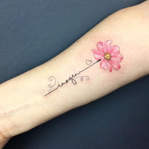 Flower Name Tattoo 3