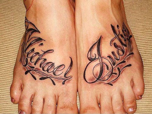 Foot Name Tattoo 2