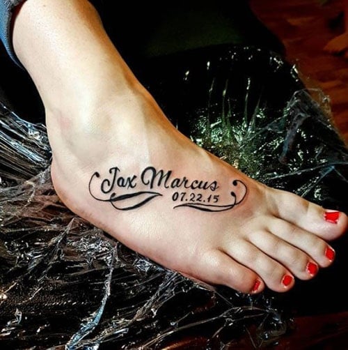 Foot Name Tattoo 4
