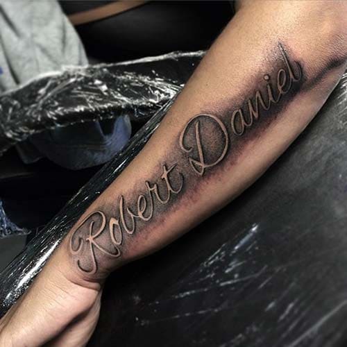 Forearm Name Tattoo 2