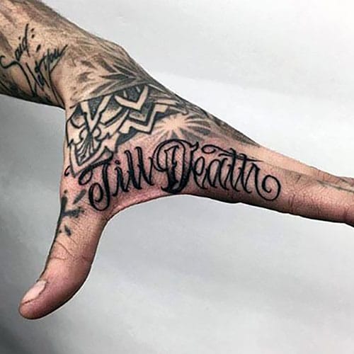 Hand Name Tattoo 2