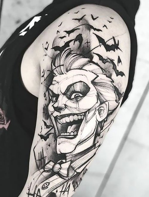Joker Half Sleeve Tattoo