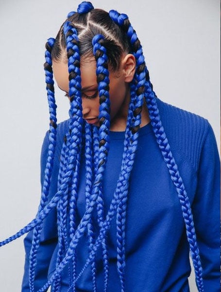 Jumbo Blue Box Braids