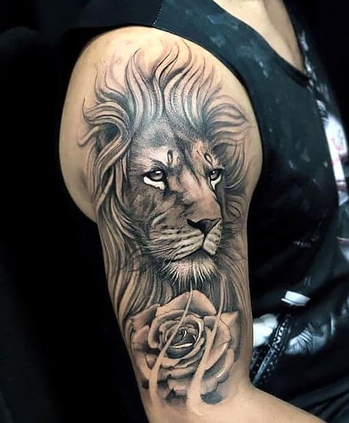 Lion Half Sleve Tattoo