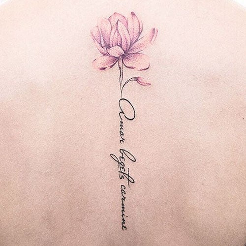 Lotus Flower Name Tattoo