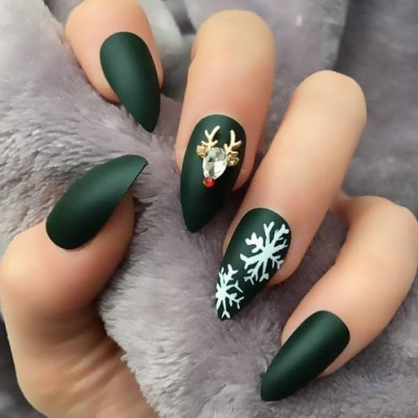 Matte Christmas Nails