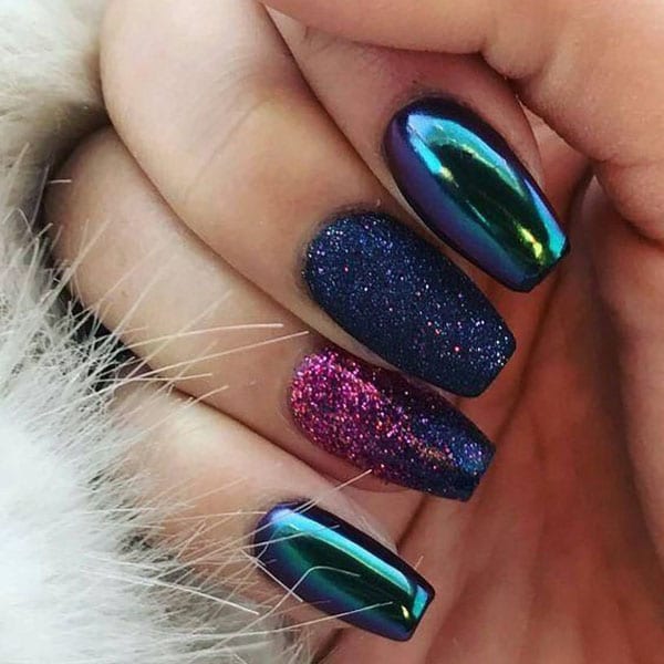 Metallic Winter Nails