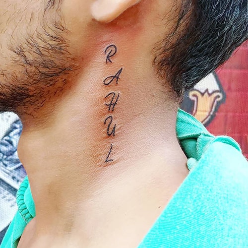 Neck Name Tattoo 2