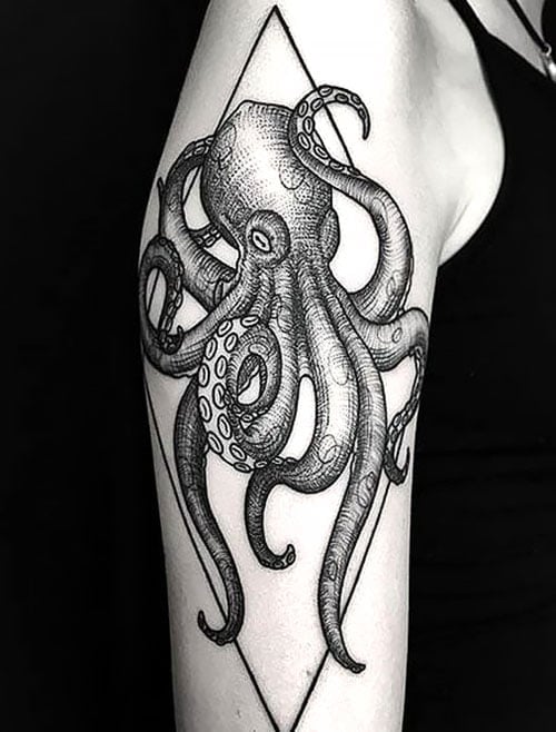 Octopus Half Sleeve Tattoo