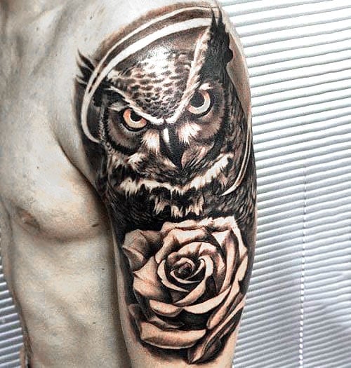 Owl Half Sleeve Tattoo