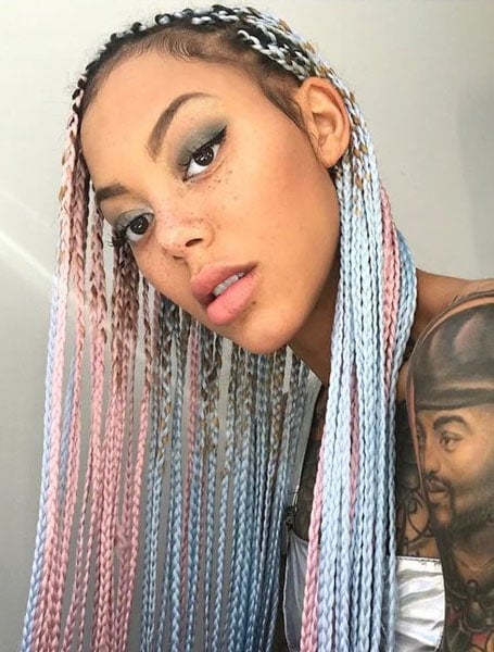 Pastel Box Braids