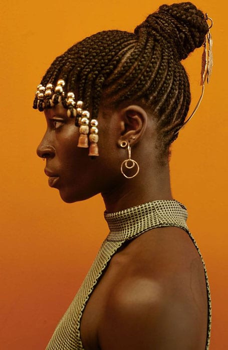 Straight up hairstyles clearance with fringe