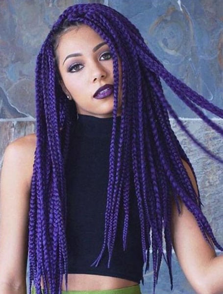 Purple Box Braids