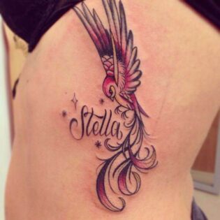 Rib Cage Name Tattoo (1)