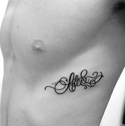 Rib Cage Name Tattoo 2