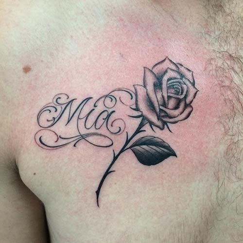 Rose Name Tattoo 2