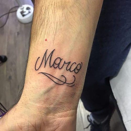 Simple Name Tattoo