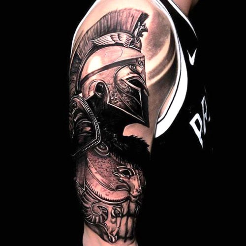 51 Spartan Tattoo Designs for Men [2024 Inspiration Guide] | Spartan tattoo,  Sleeve tattoos, Tattoo designs men