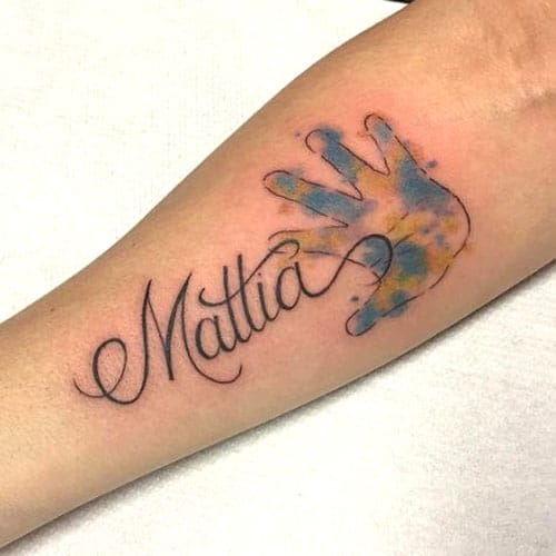 Watercolor Name Tattoo 2