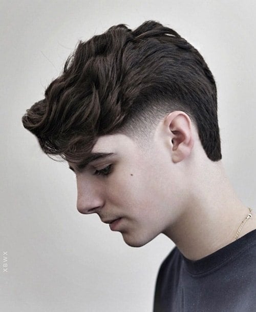  Wavy Hair Fade HAircut