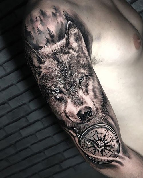 Wolf Half Sleeve Tattoo