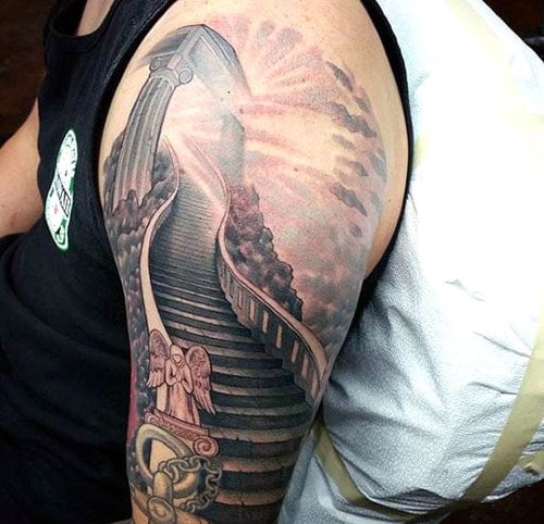 Religious Half Sleeve Tattoo