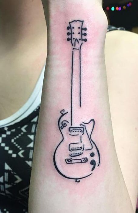 Semicolon Music Tattoo