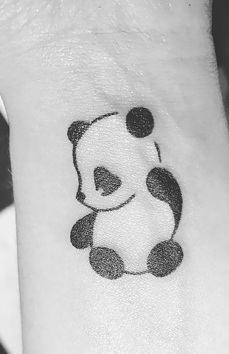 Semicolon Panda Tattoo