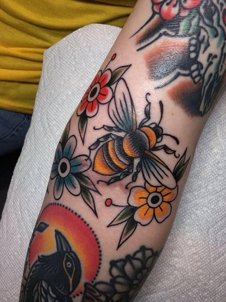 100 Inspiring Bee Tattoo Designs  Meaning  The Trend Spotter