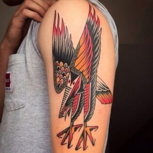 American Traditional Eagle Tattoo