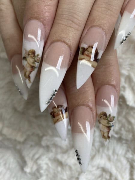 Angels On French Manicure