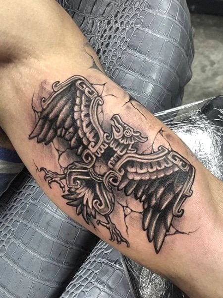 Aztec Eagle Head Tattoo Design   AZTEC TATTOOS  Warvox Aztec Mayan Inca  Tattoo Designs