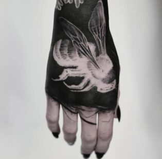 Bee Hand Tattoo 2