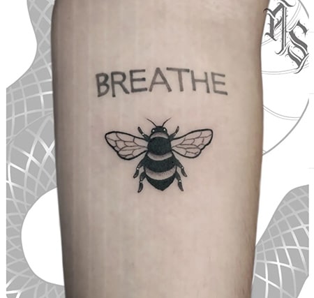 Bee Quote Tattoo