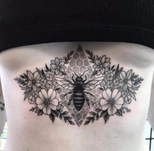 100 Inspiring Bee Tattoo Designs & Meaning - The Trend Spotter 100 Inspiring Bee Tattoo Designs & Meaning - The Trend Spotter