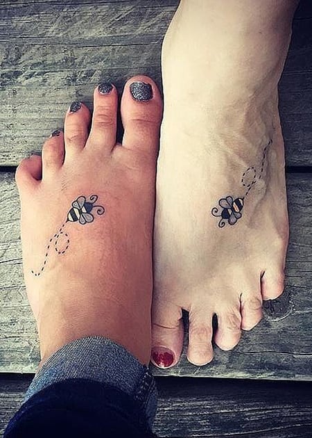 Bee Foot Tattoo 2