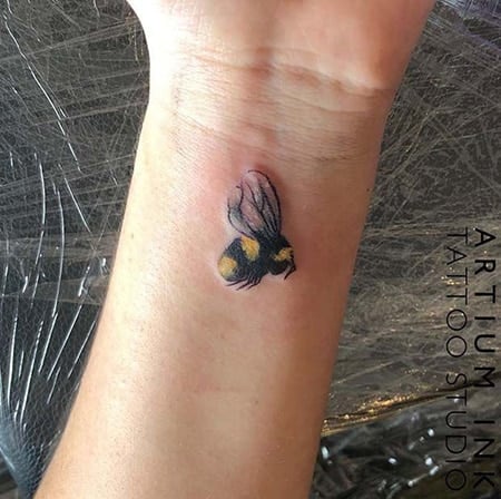 Bee Wrist Tattoo