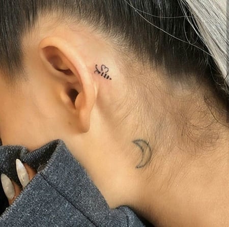 Behind The Ear Bee Tattoo