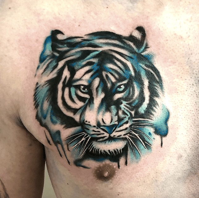 Arm Realistic Tiger Tattoo by Nadelwerk