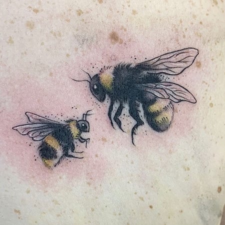 Cute Bee Tattoo 2