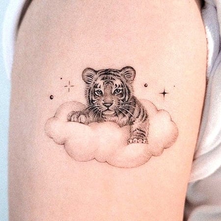 Cute Tiger Tattoo 4