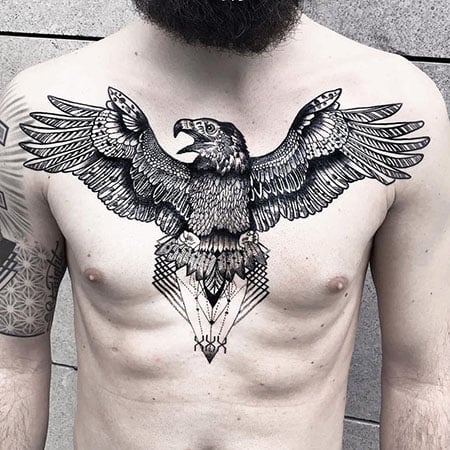 Eagle Chest Tattoo