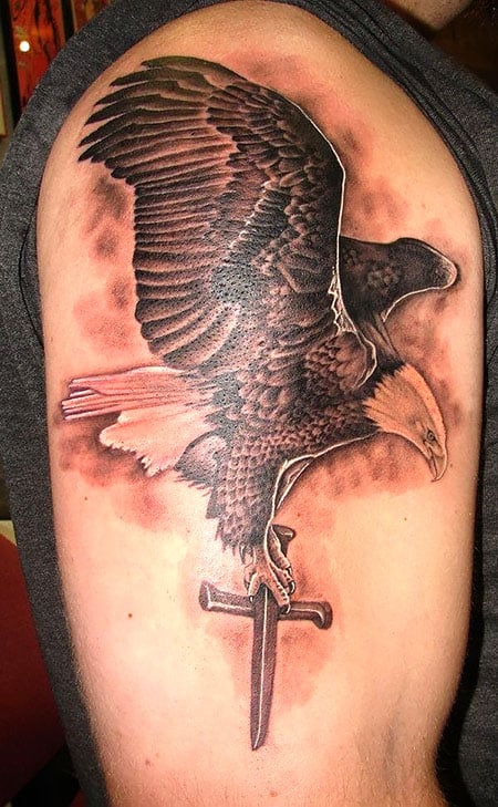 Eagle Cross Tattoo