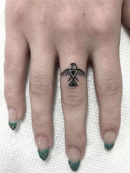 Eagle Finger Tattoo 