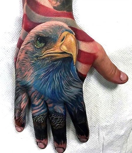 Eagle Hand Tattoo