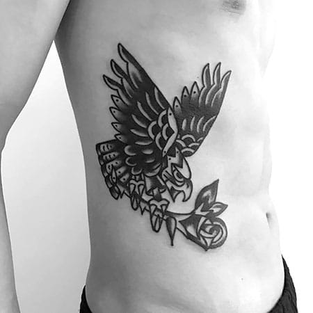 Eagle Rib Case Tattoo