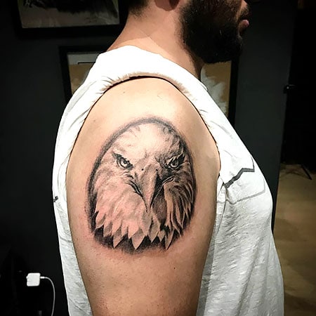 Pin by farukalyoncu on Eagles  Eagle shoulder tattoo Eagle head tattoo  Head tattoos