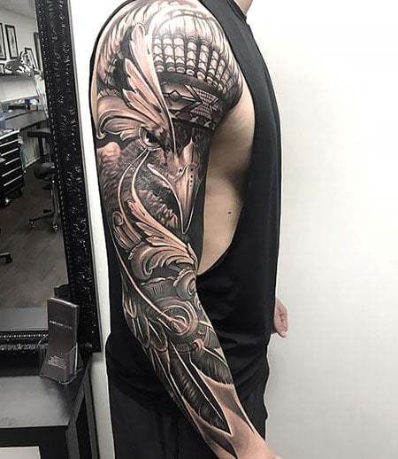 Meaningful Full Sleeve Tattoo