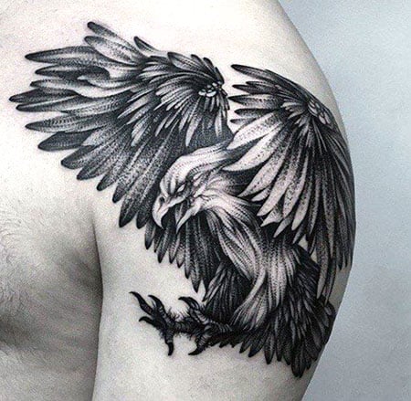 Eagle Stick And Poke Tattoo 2