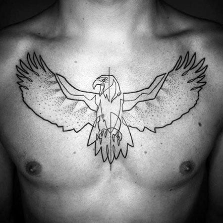 Eagle Stick And Poke Tattoo